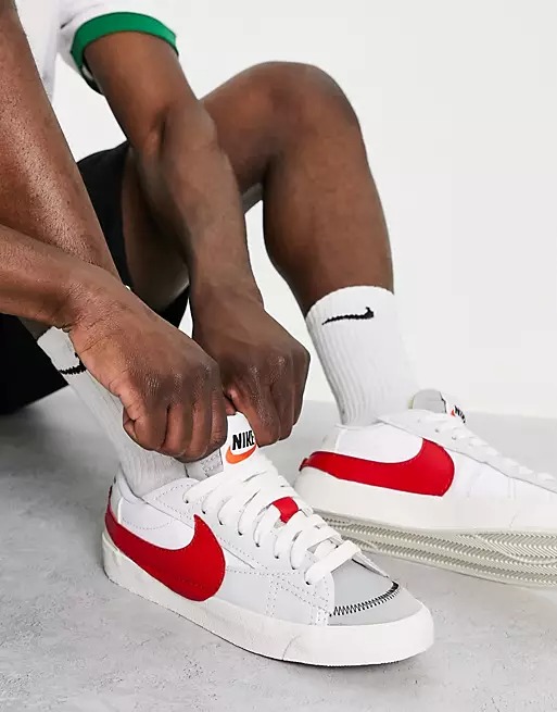 Nike Blazer Low 77 “Grey and Red” is Now Only $68 on SSENSE