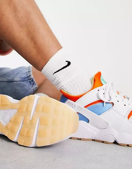 Nike Air Huarache “Orange, White and Light Blue” is Now Only $72