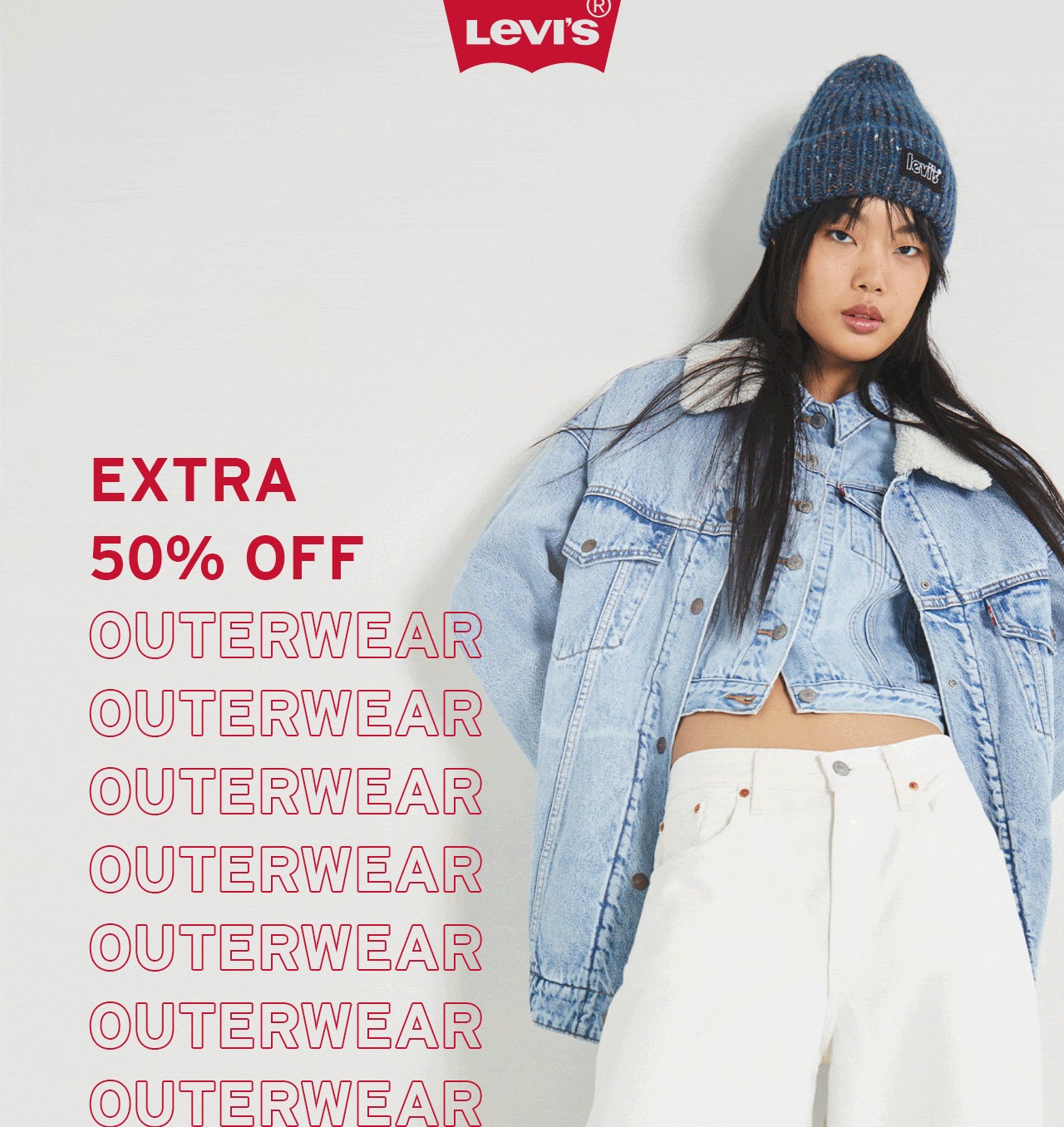 EXTRA 50% OFF: Jackets, coats and Sherpa from LEVI’S